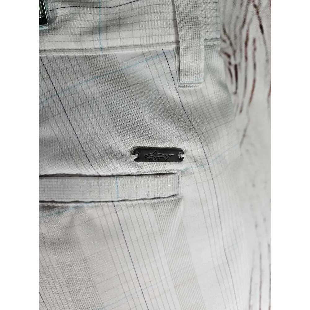GREG NORMAN for Tasso Elba Mens Golf‎ Shorts Size 34 White Outdoors Zip Pocket
